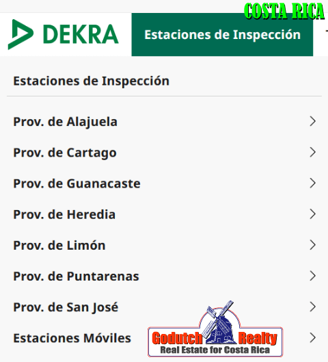 The Costa Rica Vehicle Inspection or RTV