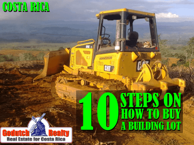 10 steps on how to buy a building lot