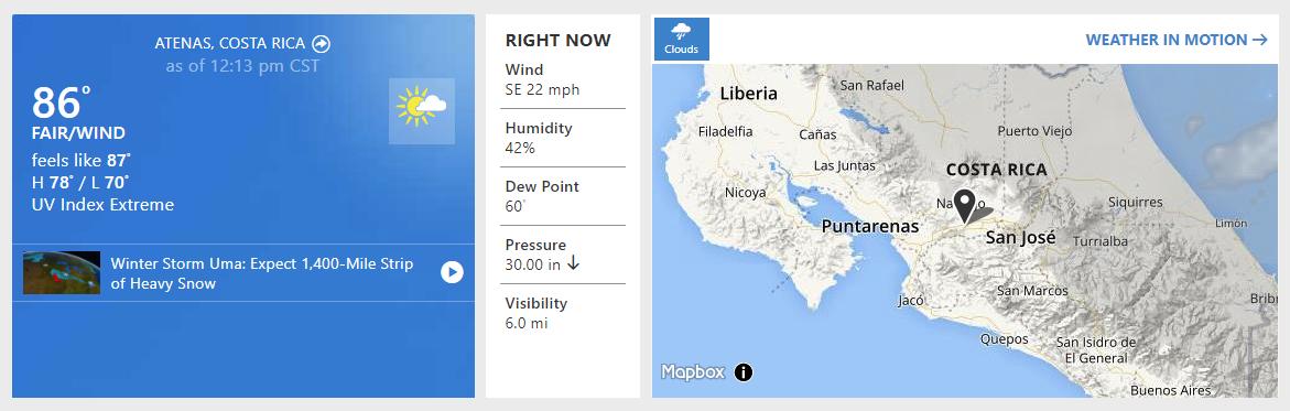 5 Cities in Costa Rica with the best temperatures