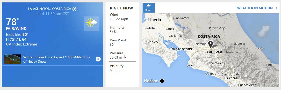 5 Cities in Costa Rica with the best temperatures