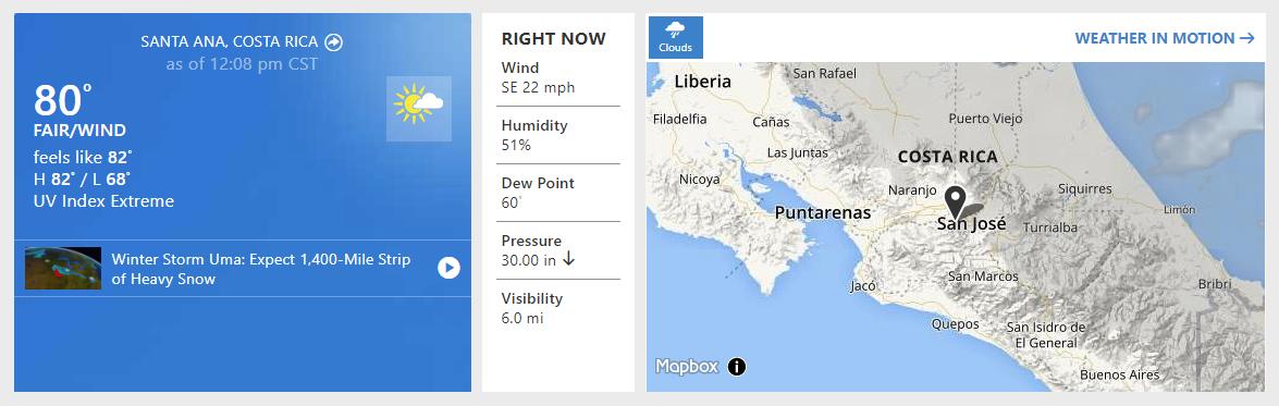 5 Cities in Costa Rica with the best temperatures