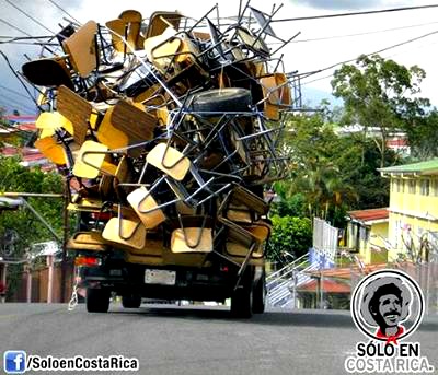 9 Weird ways transporting belongings in Costa Rica