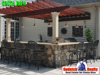 Design a bar and outdoor kitchen for your house in Costa Rica