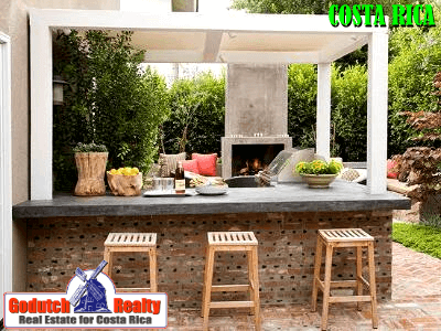 Design a bar and outdoor kitchen for your house in Costa Rica