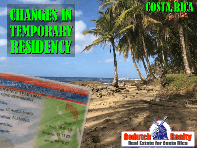 Change in Temporary Costa Rican residency