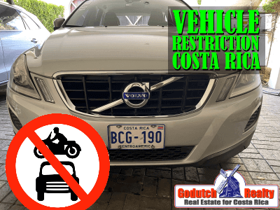 Costa Rica vehicle restriction or tag day