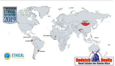 Costa Rica on Ethical Traveler Top 10 in 2021