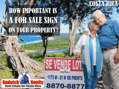 How important is a real estate for sale sign on a property?