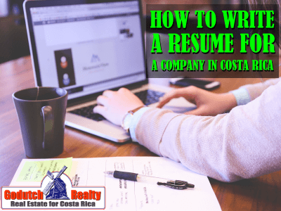 How to Write a Resume for the Company from Costa Rica