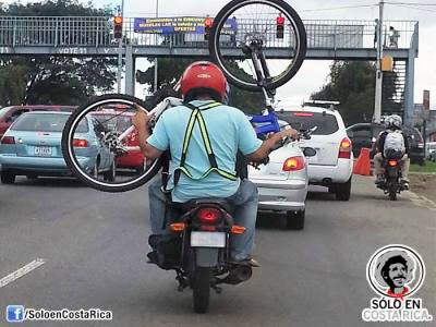 Motorbikes on the roads of Costa Rica