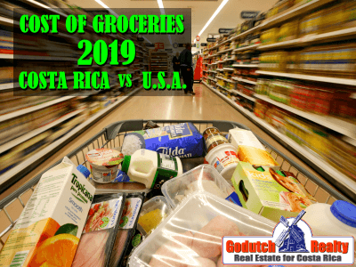 The cost of groceries Costa Rica vs USA 2019