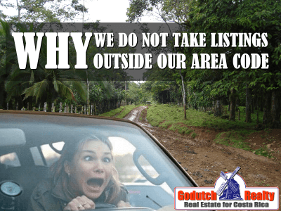 Why we do not take property listings outside our area code